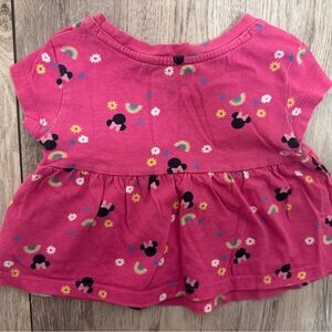 GAP Disney Organically Grown Pink Minnie Mouse Kids Shirt
